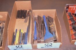 Lot - Punches, Drifts and Chisels in (2) Boxes