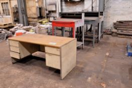 Lot - (5) Shipping Desks and (1) Steel Desk in (1) Group