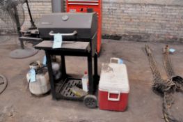 Lot - Nexgrill Charcoal Barbecue Grill with (2) 20-lb. LP Tanks and Igloo Cooler