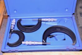 Central Tools 3-Piece Micrometer Set with Case
