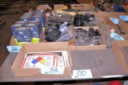 Lot - Safety Glasses, Lens Towelettes, Gloves, Hearing Protectors and Signs in (7) Boxes