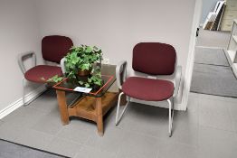 Lot - (2) Tables and (4) Chairs