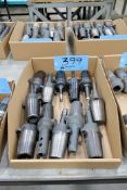 Lot - (12) 45 Taper End Mill Holders in (1) Box, Quick Switch 400 Style for Tarus Duplicators