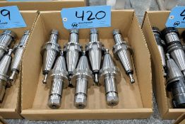 Lot - (3) Cat 40 and (4) BT40 Collet Chucks in (1) Box