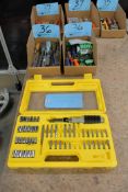 Lot - Screwdrivers in (2) Boxes with Screwdriver Bit Set