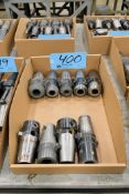 Lot - (9) 45 Taper End Mill Holders in (1) Box, Quick Switch 400 Style for Tarus Duplicators