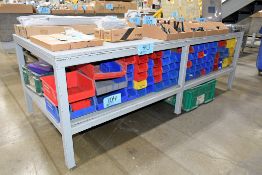 Lot - Bins and Totes Under (1) Bench