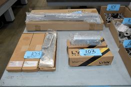 Lot - (3) Standard Door Push Plates and (2) Dynasty Steel Door Push Bars
