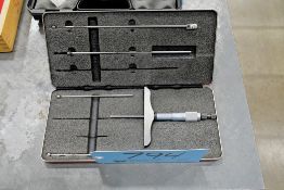 Starrett No. 445 Depth Micrometer with Case