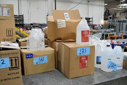 Lot - Hoosier Hand Sanitizers, Smooth Operator Towelettes and Isopropyl Alcohol in (7) Case Boxes