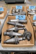 Lot - (6) Cat 50 Collet Chucks in (1) Box for Tarus 3 + 2 Machines