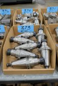 Lot - (7) Cat 50 Collet Chucks in (1) Box for Tarus 3 + 2 Machines