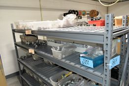 Lot - Keyence Sensors, Automation Parts, Gauges and Fittings on (3) Racks (Located on 2nd Floor)