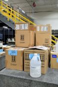 Lot - 1-Gallon Jugs of Isopropyl Alcohol in (9) Case Boxes in (2) Rows