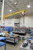 1/2-Ton Capacity Approx. 12' Span Post-Mounted Jib Arm with Dayton 2-Ton Capacity Manual Chain Fall