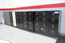 Lot - (17) 4-Drawer File Cabinets and (1) 36