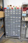 Lot - (4) 24-Drawer Steel Bin Organizer Cabinets with Metric Socket Head Cap Screws in (1) Stack
