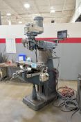 Bridgeport 1-1/2 HP Vertical Milling Machine, Newall Model DP700 2-Axis Digital Readout