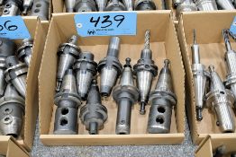 Lot - (6) Cat 40 and (2) BT40 End Mill Holders in (1) Box