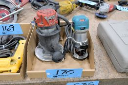 Milwaukee Cat No. 5615-29 24,000 RPM Electric Router with Makita Model RT0701C Electric Router