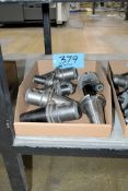 Lot - (7) Cat 50 End Mill Holders in (1) Box for Tarus 3 + 2 Machines