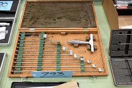 Mitutoyo Depth Micrometer with Rods and Case