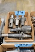 Lot - (5) Large Diameter Cat 50 End Mill Holders in (1) Box for Tarus 3 + 2 Machines