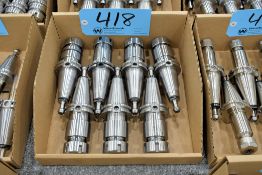 Lot - (7) Cat 40 Collet Chucks in (1) Box