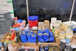 Lot - Paint Supplies, Tape and Brushes in (5) Boxes