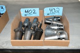 Lot - (10) 45 Taper End Mill Holders in (2) Boxes, Quick Switch 400 Style for Tarus Duplicators