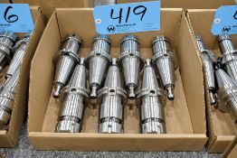 Lot - (7) Cat 40 Collet Chucks in (1) Box