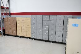 Lot - (18) 4-Drawer and (6) 5-Drawer File Cabinets with (8) Dollies