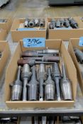 Lot - (11) 45 Taper End Mill Holders in (1) Box, Quick Switch 400 Style for Tarus Duplicators