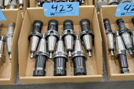 Lot - (3) Cat 40 and (4) BT40 Collet Chucks in (1) Box