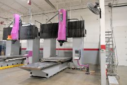 1997 Tarus Model HS-8412/48 3+2 Axis Dual Column CNC Bridge Mill, Fidia C10 CNC Control