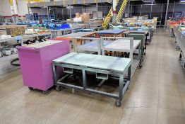 Lot - (9) Various Shop Carts and (2) Portable Cabinets in (1) Group