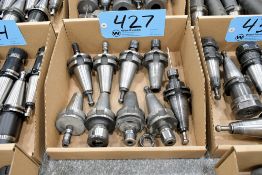Lot - (7) BT40 and (1) Cat 40 Collet Chucks in (1) Box
