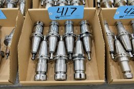 Lot - (5) Cat 40 and (2) BT40 Collet Chucks in (1) Box