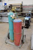 Torch Cart with Oxygen/Acetylene Hose, Regulators and Torch (Tanks Not Included)