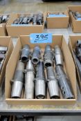 Lot - (9) 45 Taper End Mill Holders in (1) Box, Quick Switch 400 Style for Tarus Duplicators