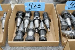 Lot - (5) Cat 40 and (2) BT40 Collet Chucks in (1) Box