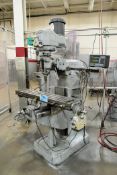 Bridgeport 2 HP Vertical Milling Machine, Mitutoyo Model KA-12 2-Axis Digital Readout