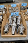 Lot - (6) Cat 50 Collet Chucks in (1) Box for Tarus 3 + 2 Machines