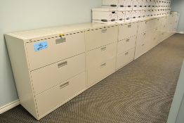 Lot - (8) Hon 3-Drawer Lateral File Cabinets Along (1) Wall