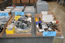 Lot - Electrical Parts, Clamps and Emitters in (2) Boxes