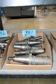 Lot - (5) Cat 50 End Mill Holders in (1) Box for Tarus 3 + 2 Machines