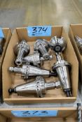 Lot - (7) Cat 50 Collet Chucks in (1) Box for Tarus 3 + 2 Machines