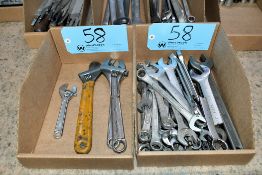 Lot - Combination Wrenches and Adjustable Wrenches in (2) Boxes
