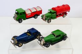 Tri-ang - Minic - A group of unboxed models, a Vauxhall Town Coupe, a Vauxhall Cabriolet,