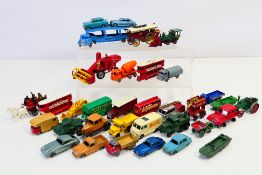 Matchbox - A collection of unboxed models including Austin A50 # 36, Pickfords Van # 46, Jaguar 3.